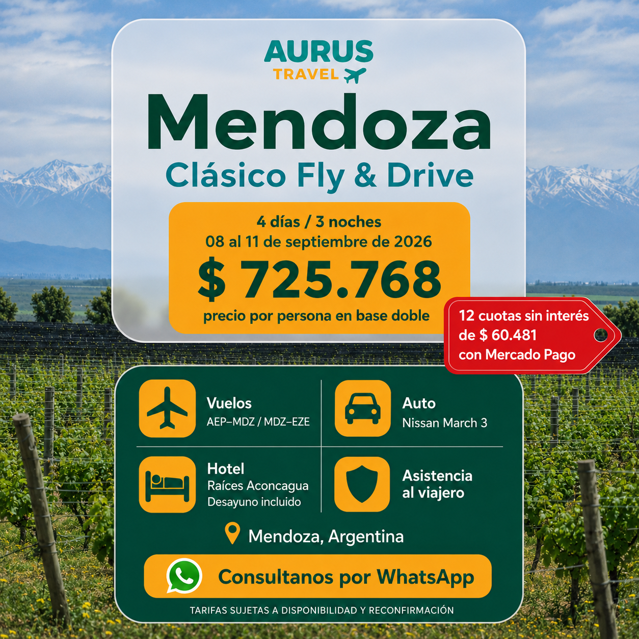Publicación de Instagram de Aurus Travel
